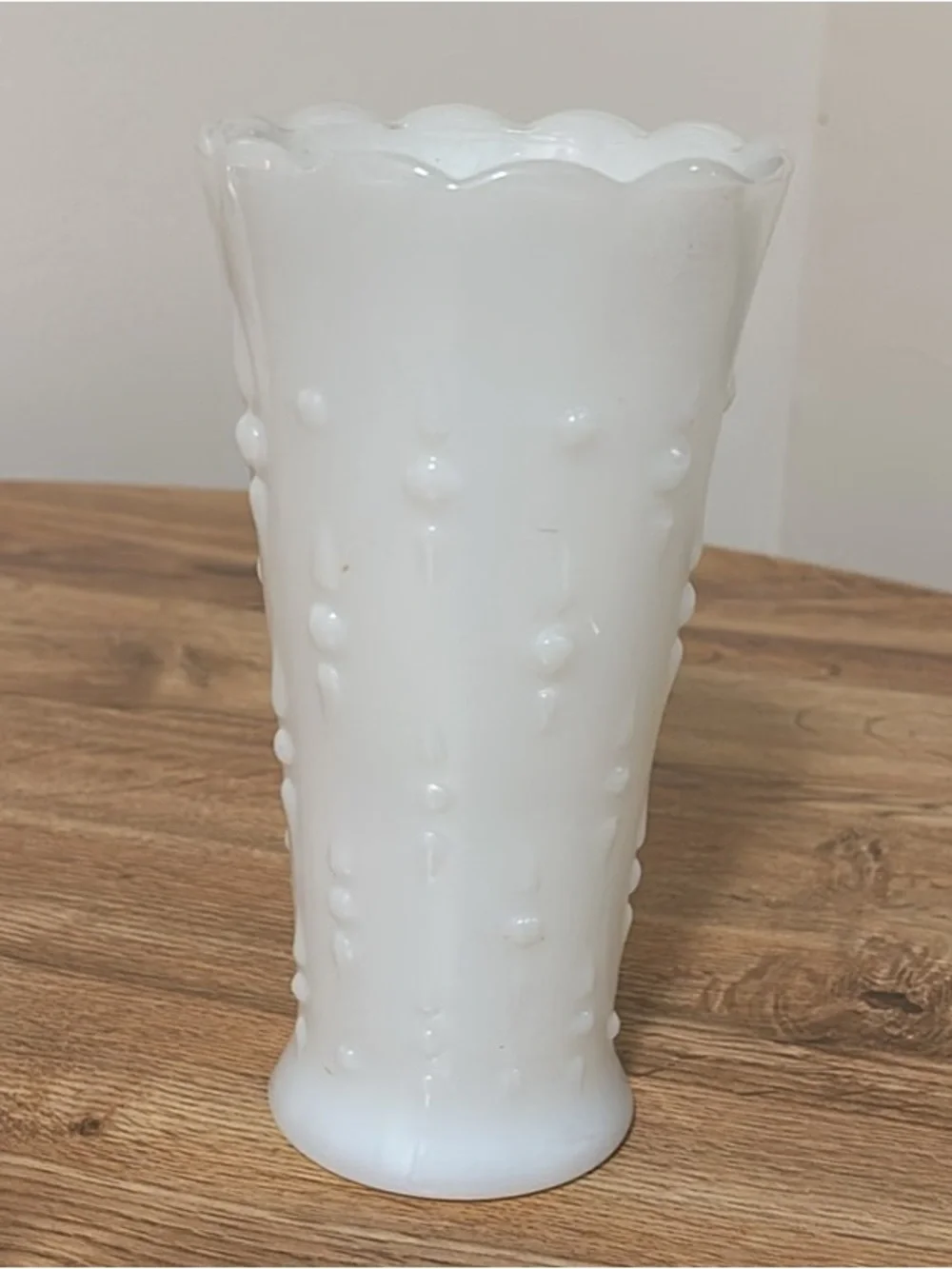 White Milk Glass Hobnail Vase - Home Accents